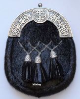 Full Dress Black Seal sporran, Celtic